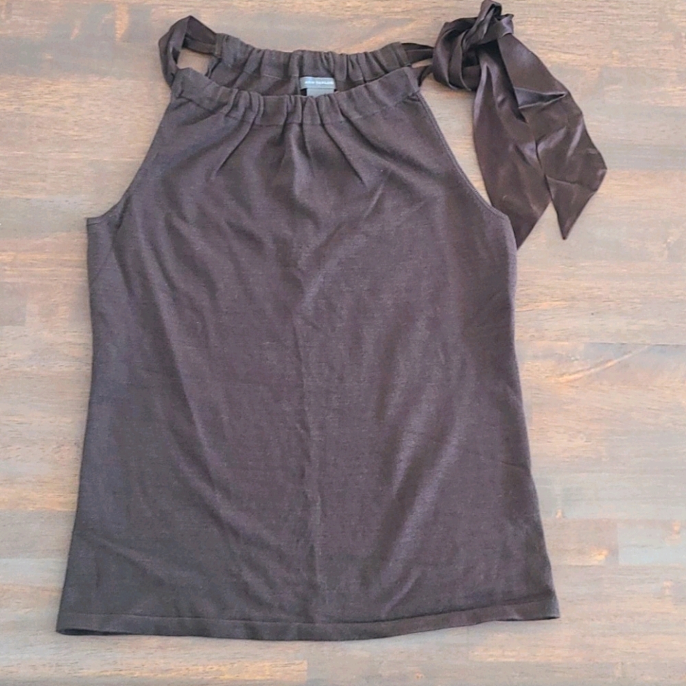 Side-Tie Sleeveless Knit Top